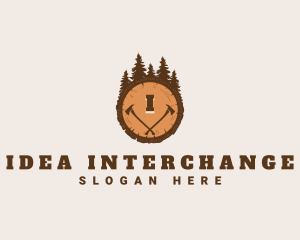 Lumberjack Wood Axe logo design