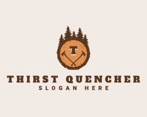 Lumberjack Wood Axe logo design