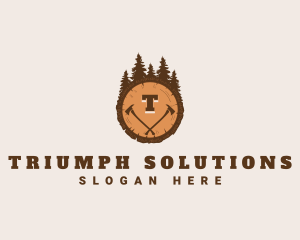 Lumberjack Wood Axe logo design