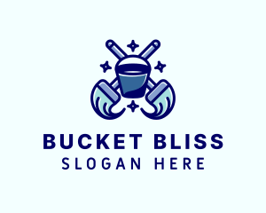 Mop & Bucket Cleaner logo design