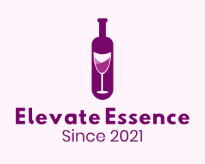 Purple Liquor Bottle Glass logo