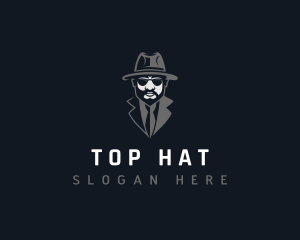 Hat Gentleman Detective logo design