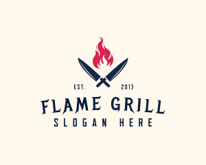 Restaurant Fire Fork logo design