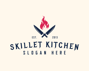 Restaurant Fire Fork logo design