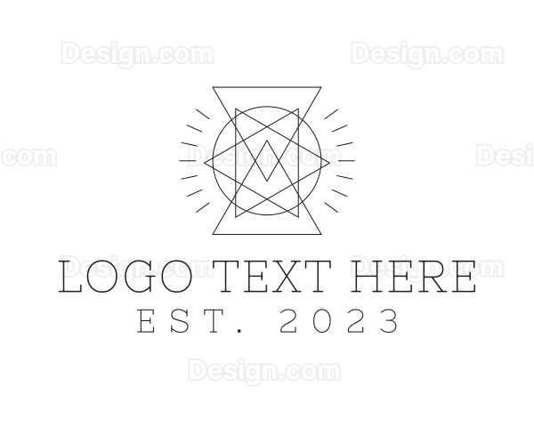 Astral Geometric Hourglass Logo