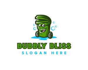 Trash Bin Sanitation logo design