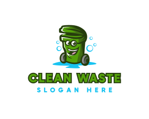 Trash Bin Sanitation logo design