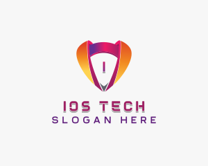 Cybersecurity Tech Shield logo design