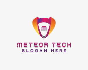 Cybersecurity Tech Shield logo design