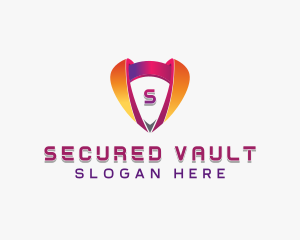 Cybersecurity Tech Shield logo design