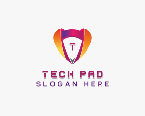 Cybersecurity Tech Shield logo design