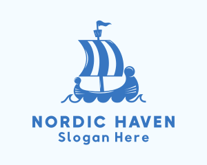 Ancient Viking Ship logo