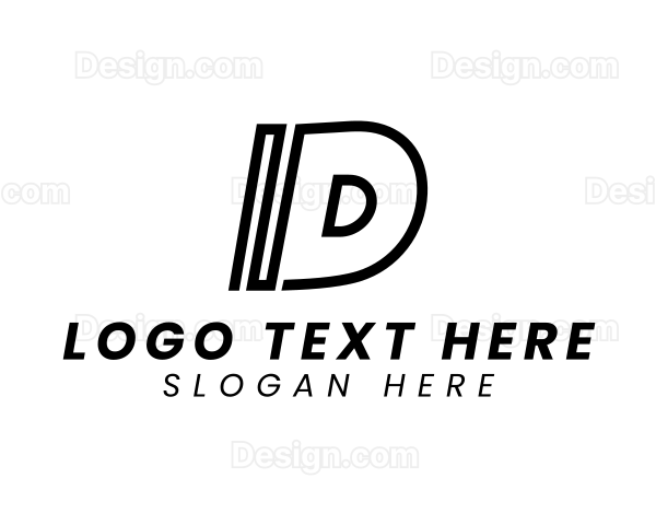 Line Letter D Logo