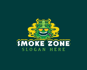 Smoker Cannabis Marijuana logo design