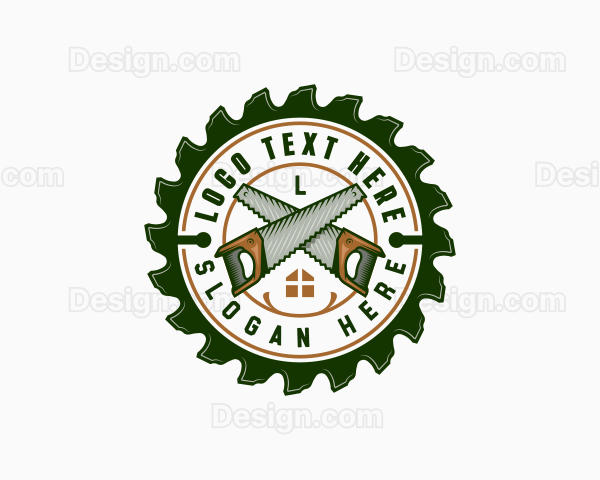 Hand Saw Carpentry Logo