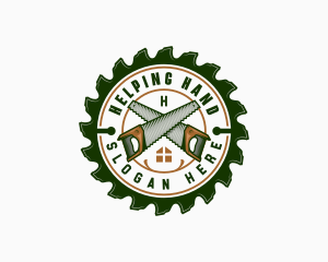 Hand Saw Carpentry logo design