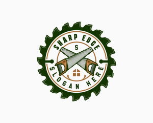 Hand Saw Carpentry logo design