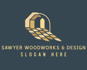 Carpentry Woodwork House logo design