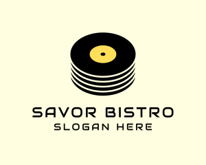 Retro Music Vinyl Logo