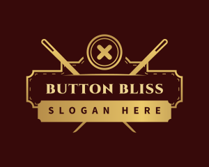 Button Dressmaker Tailor logo design