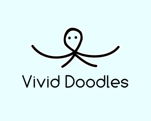 Hand Drawn Octopus logo design