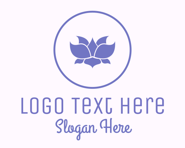 Purple Flower logo example 1