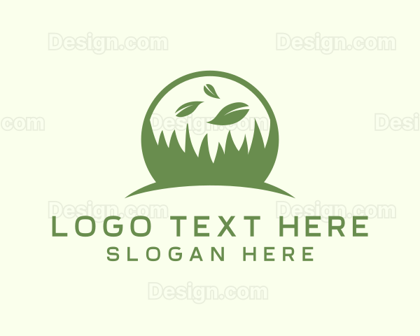 Grass Leaf Lawn Yard Logo