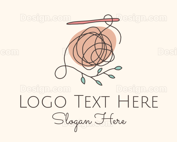 Leaf Crochet Thread Logo