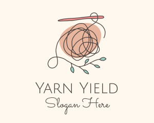 Leaf Crochet Thread logo design