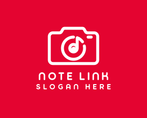 Musical Note Camera logo design