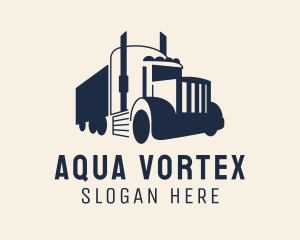 Blue Freight Truck logo design