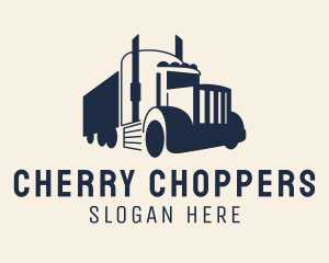 Blue Freight Truck logo design