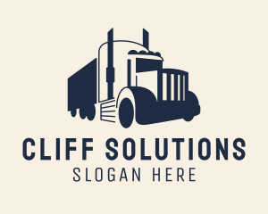 Blue Freight Truck logo design