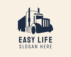 Blue Freight Truck logo design