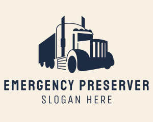 Blue Freight Truck logo design