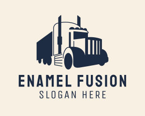 Blue Freight Truck logo design