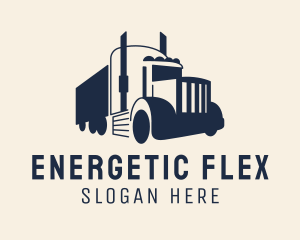 Blue Freight Truck logo design