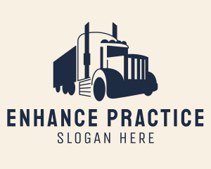 Blue Freight Truck logo design