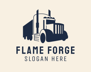 Blue Freight Truck logo design