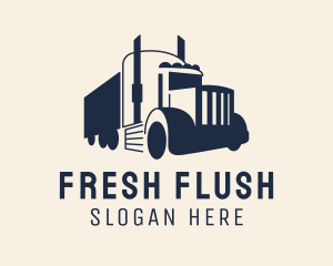 Blue Freight Truck logo design