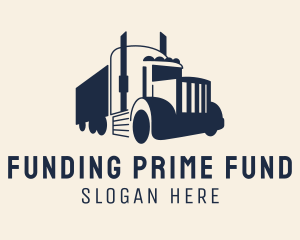 Blue Freight Truck logo design