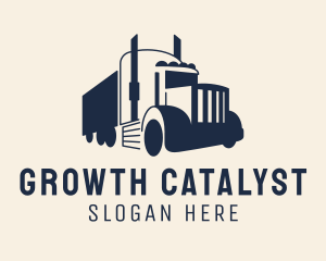 Blue Freight Truck logo design