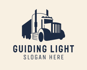 Blue Freight Truck logo design