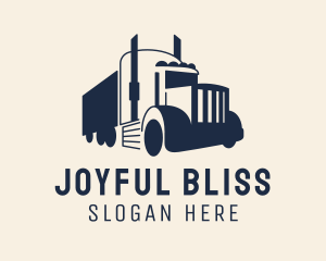 Blue Freight Truck logo design