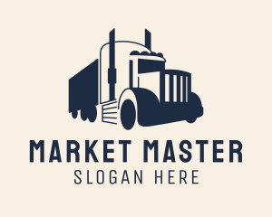 Blue Freight Truck logo design