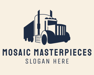 Blue Freight Truck logo design