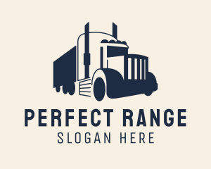 Blue Freight Truck logo design