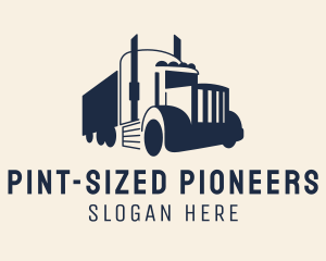 Blue Freight Truck logo design