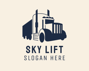 Blue Freight Truck logo design