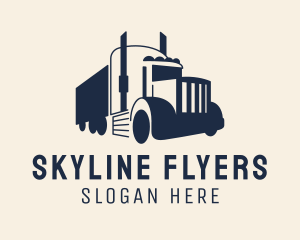 Blue Freight Truck logo design